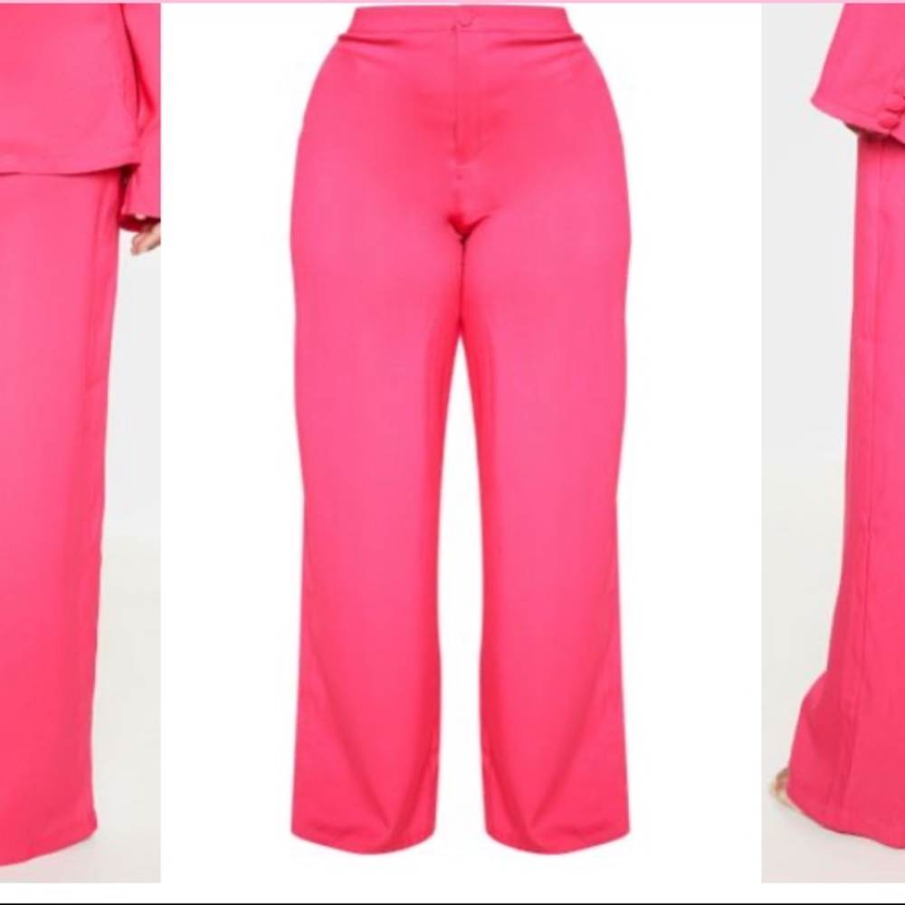 Fuchsia High Waist Pants